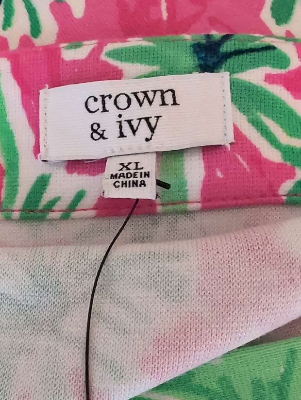 Crown & Ivy Garden Party Palm Tree Print. Rayon Blend Midi Dress. Size XL. NEW - Picture 11 of 13